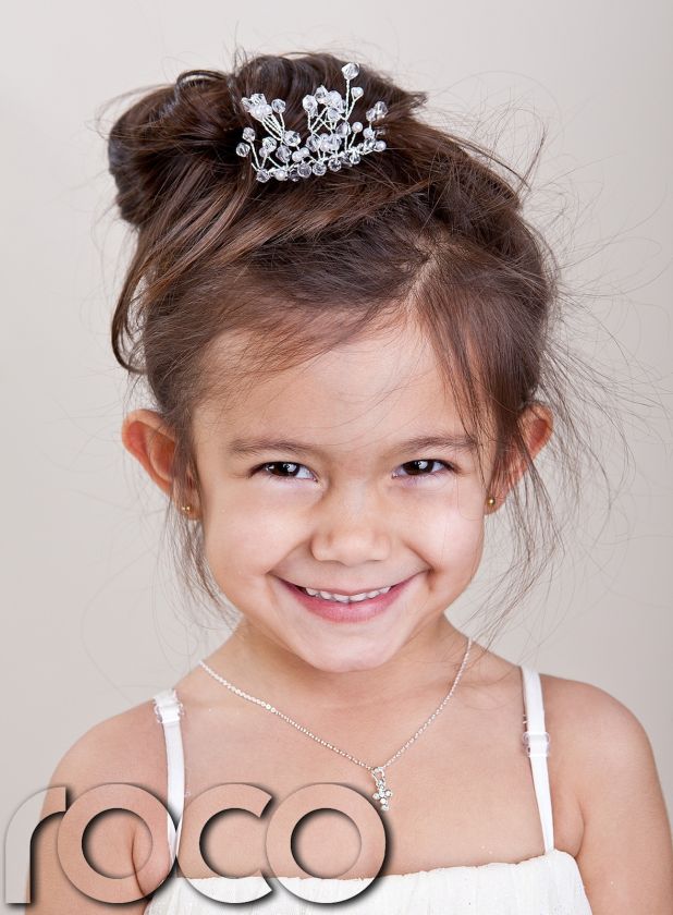 Girls Mini Tiara Prom Wedding Communion Bridesmaid Hair Accessories 