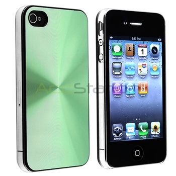 Green Aluminum Hard Clip on Case Cover+PRIVACY FILTER Guard for iPhone 