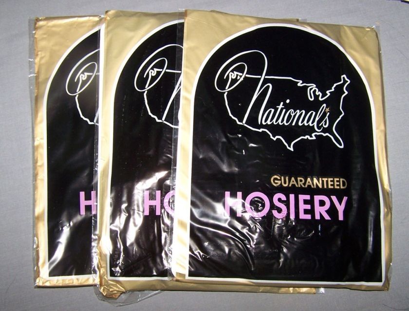 VTG 60s NATIONAL HOSIERY SIZE C TAWNY COLORD STOCKING  