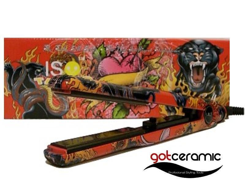 Iso Hair Straightener Turbo Silk Tattoo Red  