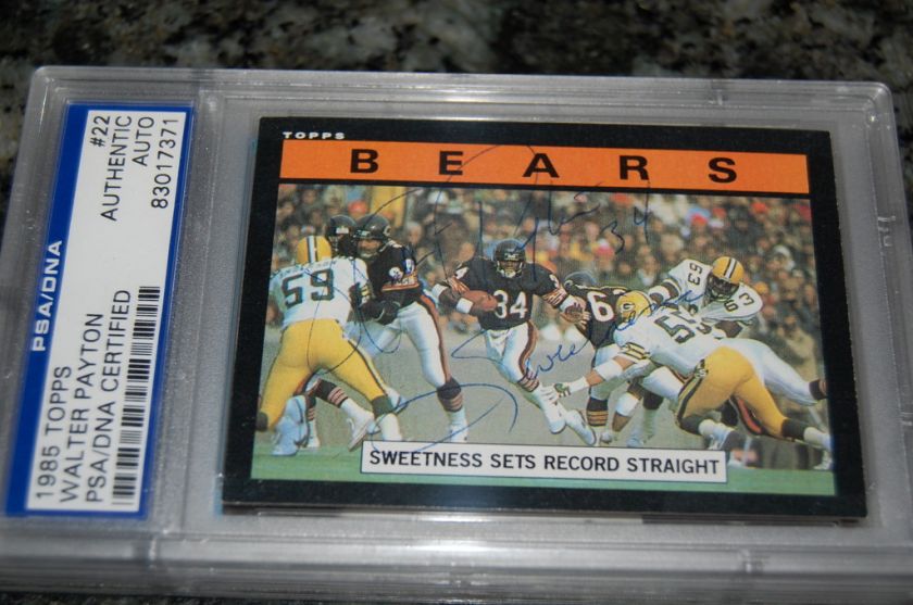 WALTER PAYTON, JIM BROWN, SMITH & SANDERS PSA AUT0S  