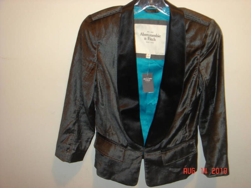 160 ABERCROMBIE WOMEN SLIM CUT FITTED BLAZER JACKET XS  