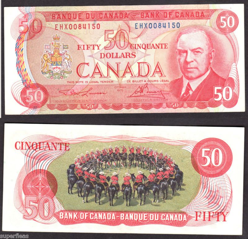 1975 $50 Bank of Canada RCMP ~ Replacement BC 51aA i  