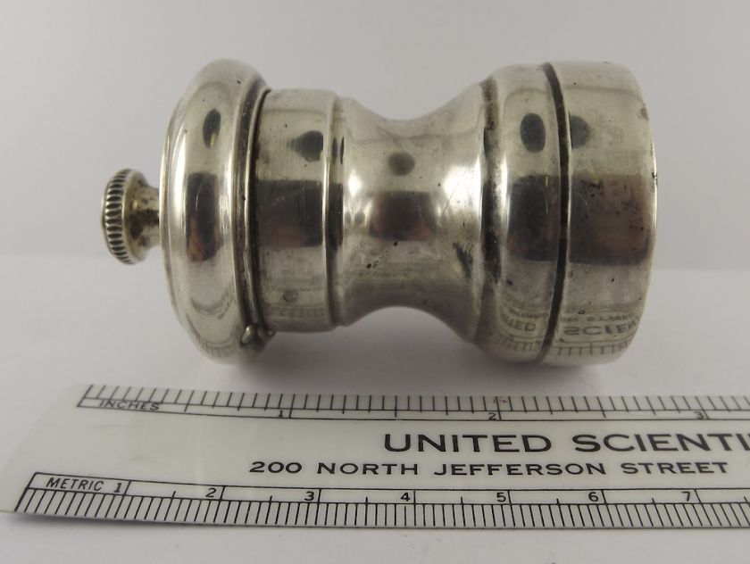 Unique Vintage Sterling Silver Pepper Grinder Made In Italy  