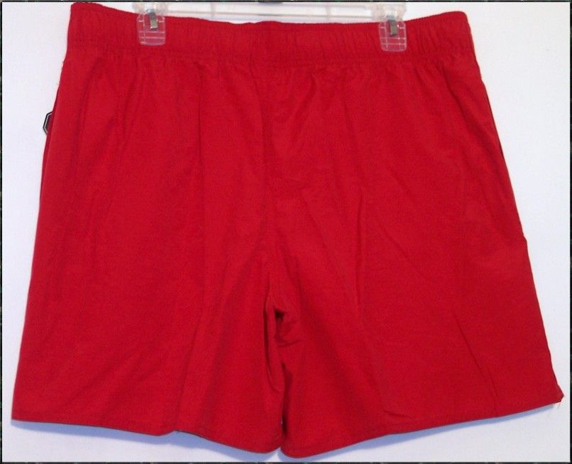 Mens St Johns Bay Swim Swimming Trunks Elastic Band L Red NWT  