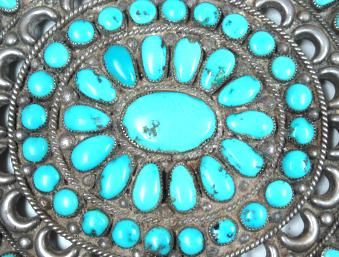 Antique Pawn 1950s Zuni Cluster Pin/Pendant Ondelacy  