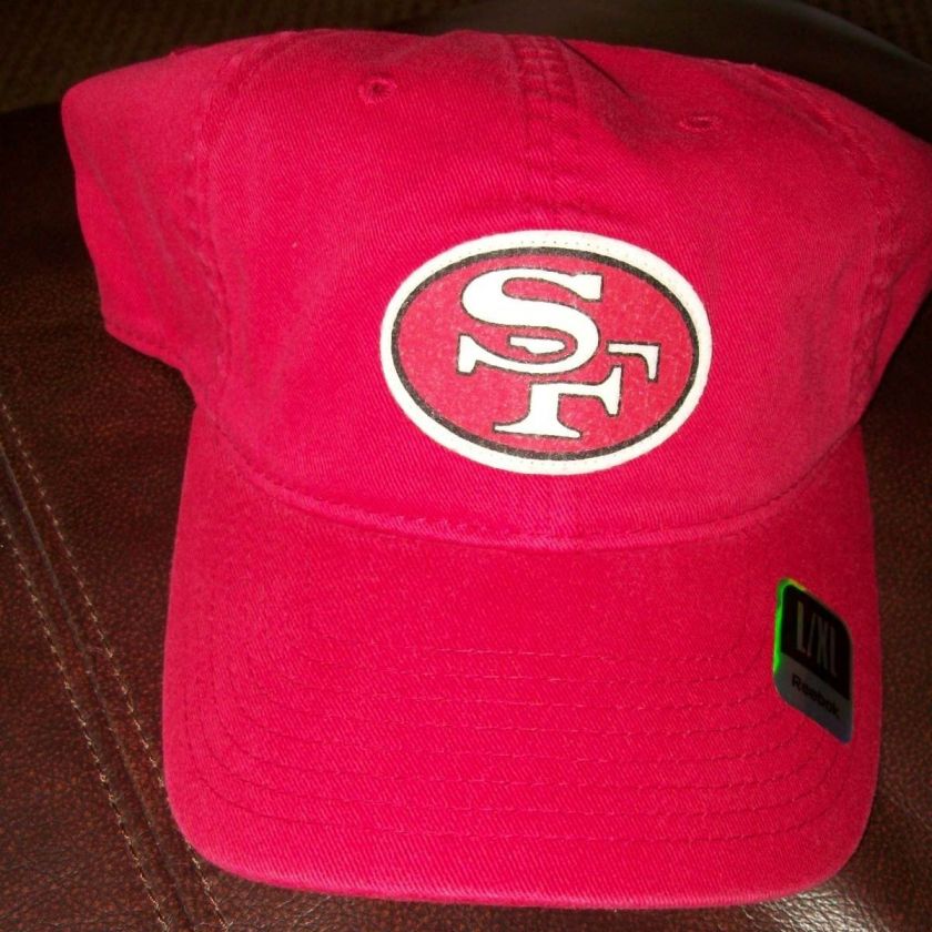 REEBOK SAN FRANCISCO 49ERS LGO HAT L/XL FLEX  