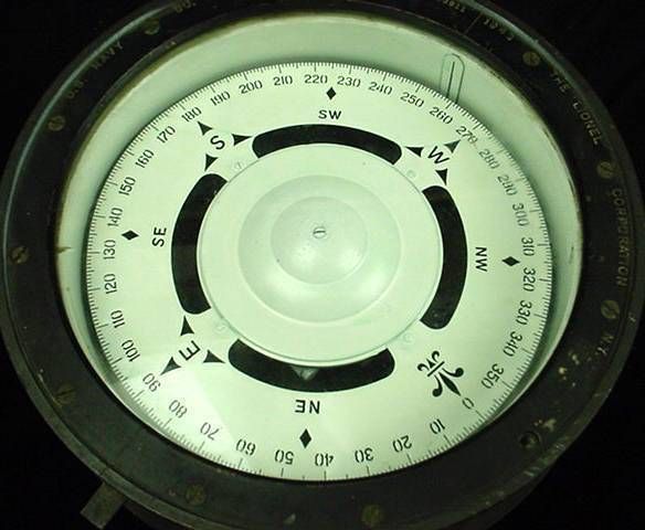 The Lionel Corp 1943 US Navy BU Ships Dry Compass Nautical WW2 Large 