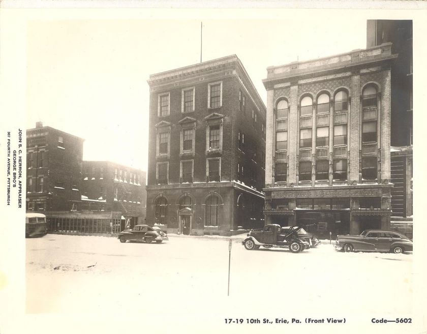 1940s PHOTO ERIE PA 10TH ST BUILDINGS PA ELECTRIC & OTHERS  