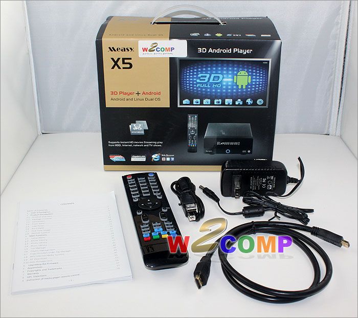 Measy X5 3D Full HD 1080p HDMI 1.4 Blu Ray ISO Media Player Realtek 