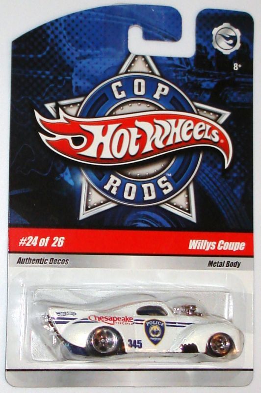   2009 Cop Rods #24 metallic white 41 Willys Coupe 027084672367  