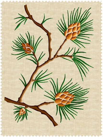 Evergreen Forest machine embroidery designs 5x7 hoop  