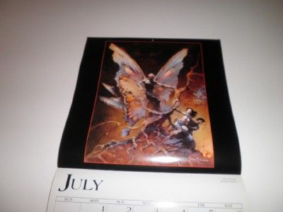 Vintage Official FRANK FRAZETTA Wall Calendar 1996  