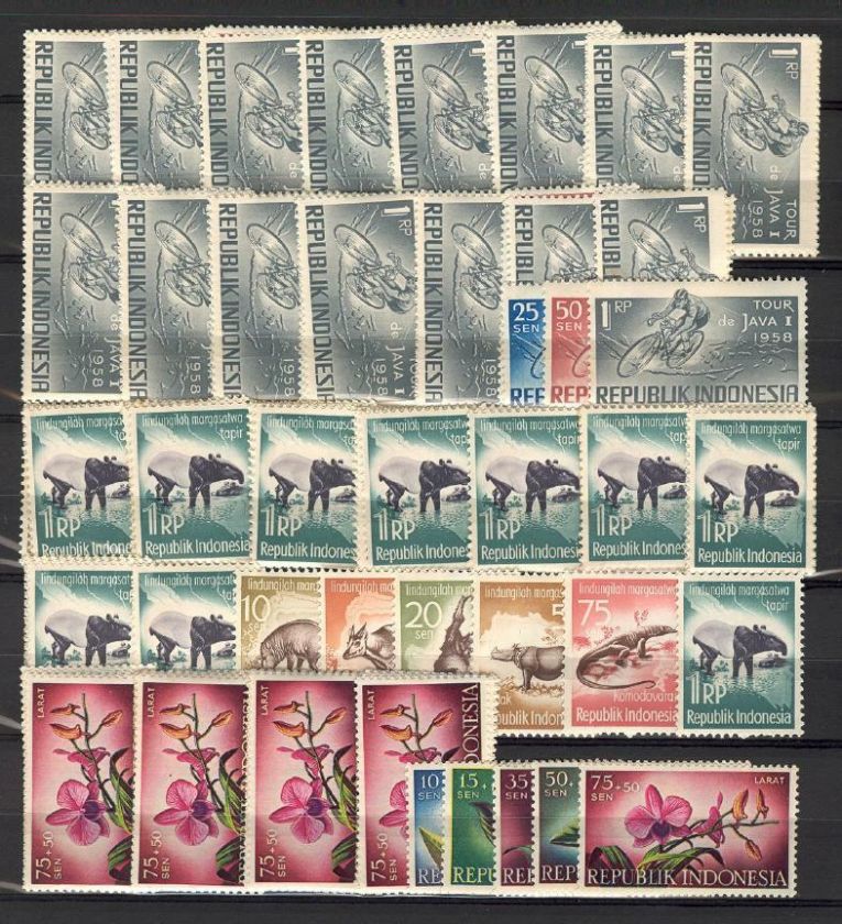 1957 59 Indonesia  F/VF MNH  see description/Sc#s  