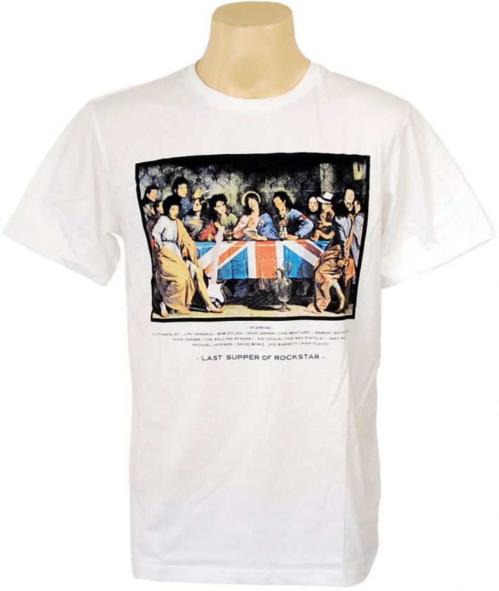 Last Supper of POP ROCK STAR Graffiti Men Guy T Shirt L  