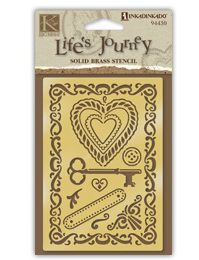 Brass Stencil KEY TO MY HEART Embossing Template Border  