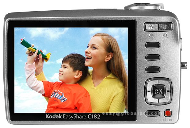 KODAK C182 12.7MP DIGITAL CAMERA~SLV+PHOTO FRAME+5BONUS  