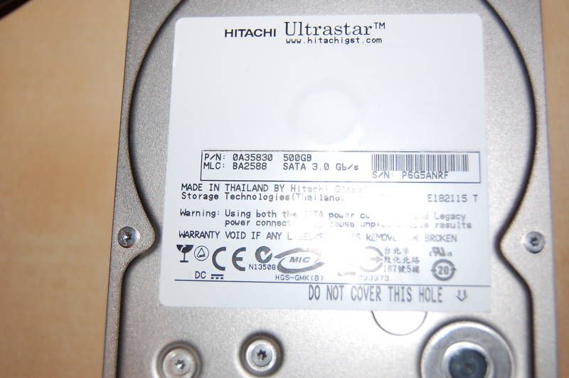 Hitachi HUA721050KLA330 SATA P/N0A35830 MLCBA2588  