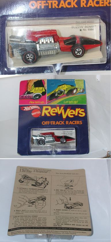 Hotwheels Revvers Red 1972 Buzzin Bomb BLISTER  