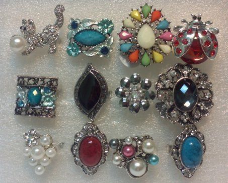   WHOLESALE LOT BRAND NEW FASHION COSTUME JEWELRY COCKTAIL RINGS  