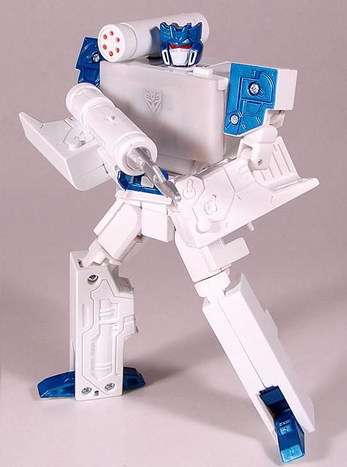 G1 TRANSFORMERS SOUNDWAVE  PLAYER MUSIC LABEL WHITE  