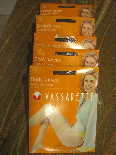   BODYCURVES LONGLINE SHAPER PANTYHOSE LOTS AVAILABLE LONG BLACK  