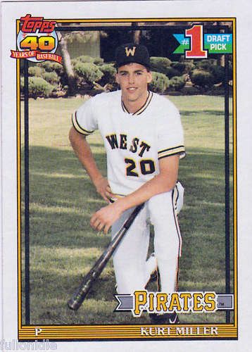 Kurt Miller Pirates P Topps 40th Anniversary 1991 # 491  