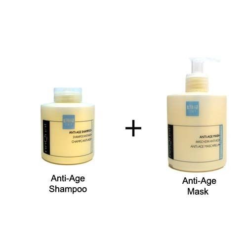   Anti Age Shampoo and Mask Set for Dry,Treated and Stressed Hair  