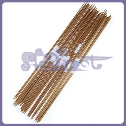 11 size 13.8” Double Point Knitting Bamboo Needle 44 PC  