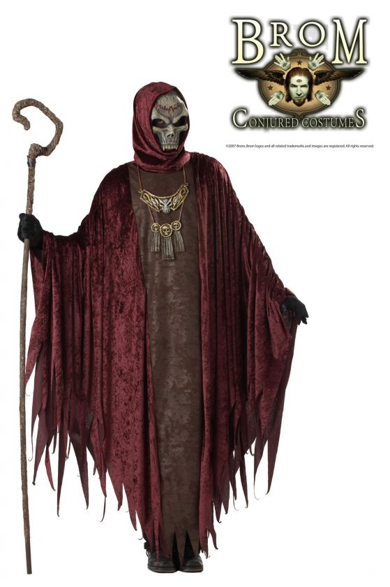 Adult Men Brom Scary Death Witch Lord Halloween Costume  