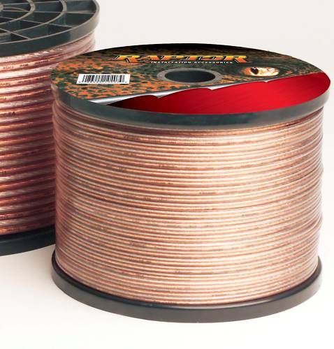 Raptor 500 feet 12 gauge Clear speaker wire Home or Car  