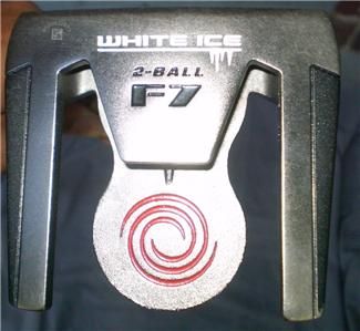 LH mens Odyssey White Ice 2 Ball F7 putter 35 Head cover included 