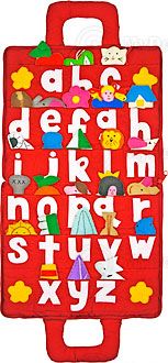 Alphabet Cloth Bag 26 Felt Pieces Children Baby NEW  