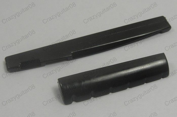 Black Acoustic Guitar Bridge Pins saddle Nut  