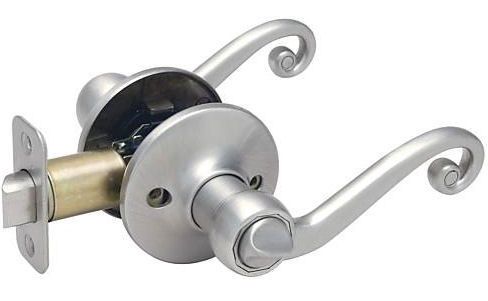 Livingston Design Satin Nickel Privacy Door Lever Knob  