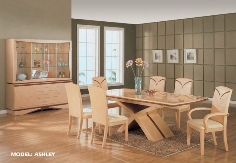 Global furniture USA BIG dining room SET ASHLEY maple  