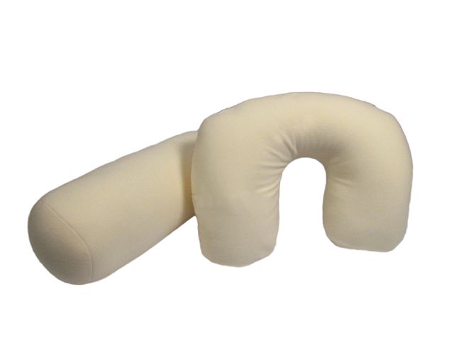   Travel Pillow Transforms to Roll Pillow as Bolster Back Support  