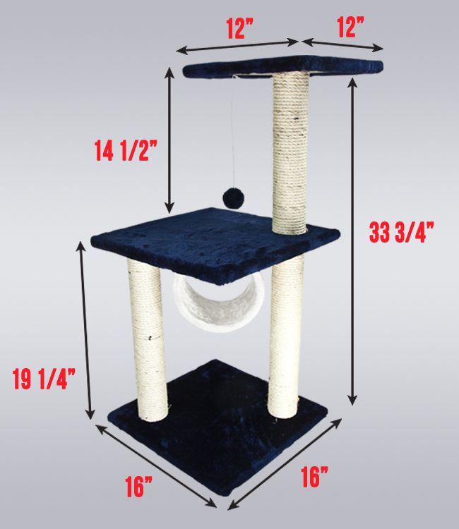   Cat KittenTree Condo Scratcher Pet Furniture Bed Toy Post Catnip House