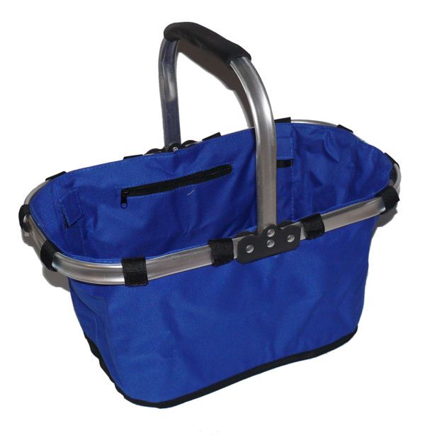 Market Basket Tote, Folding   Blue   NEW   