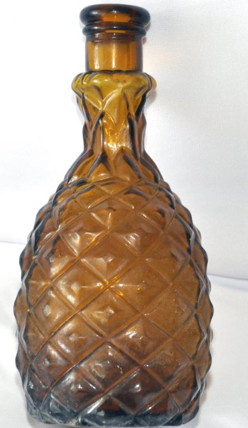   MOUTH BLOWN GLASS FIGURAL PINEAPPLE BITTERS BOTTLE PONTIL MARK  