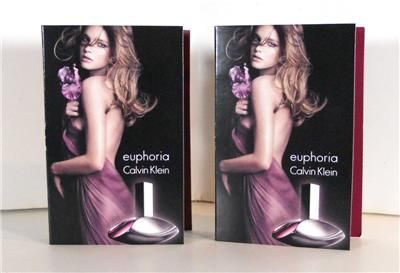 HOT LOT OF 2 CALVIN KLEIN EUPHORIA PERFUME SAMPLES EAU DE PARFUM 