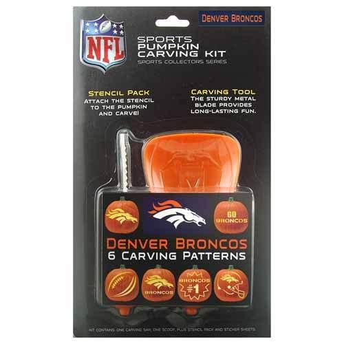 Denver Broncos Halloween Pumpkin Carving Kit   stencils  