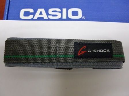 Authentic Casio G Shock gray velcro nylon strap watchband 23mm dw9600 