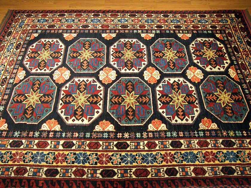 5x7 Handmade Veggie Dye Wool Fine Afghan Kazak Area Rug  