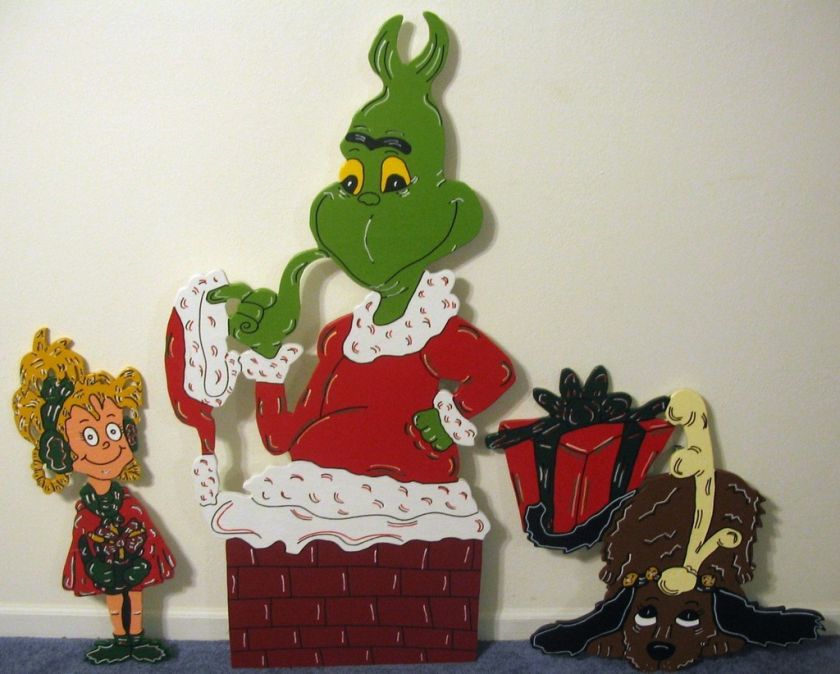 pc Grinch Max Cindy Who Christmas Yard Art Decoration  