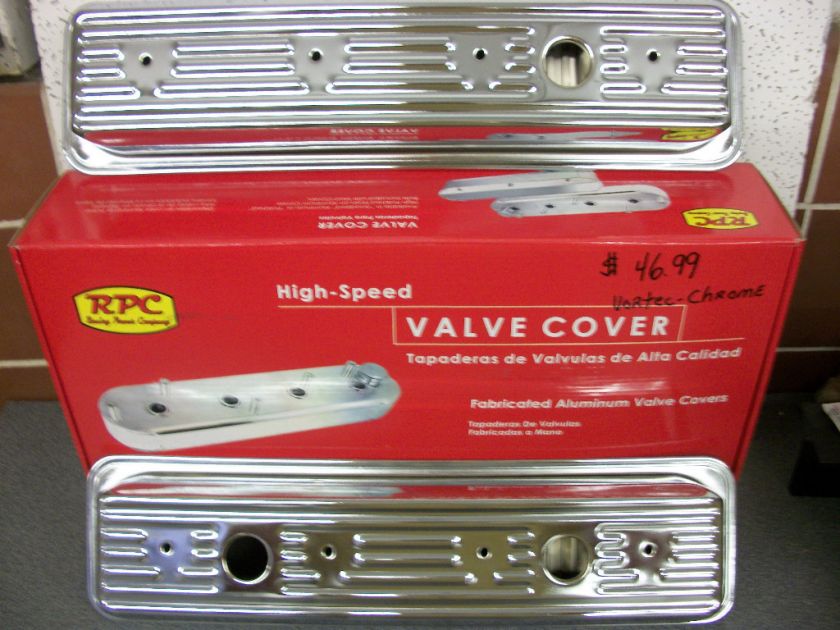   Chevy Short style Center Bolt Chrome Valve Covers. OEM style  