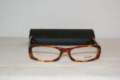 Brand New Prada Light Tortoise Eyeglasses Mod. VPR 09M (4BW 1O1) 51 