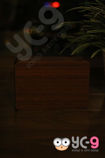 LED Wooden Wood Alarm Desk Clock Thermostat Calendar  