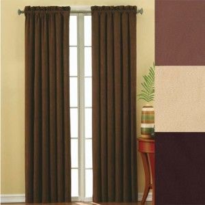 SUEDE ECLIPSE 42x84 Panel Chocolate color Blackout  