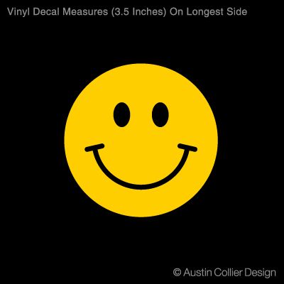 HAPPY FACE Vinyl Decal Car Sticker   Smiley Face  